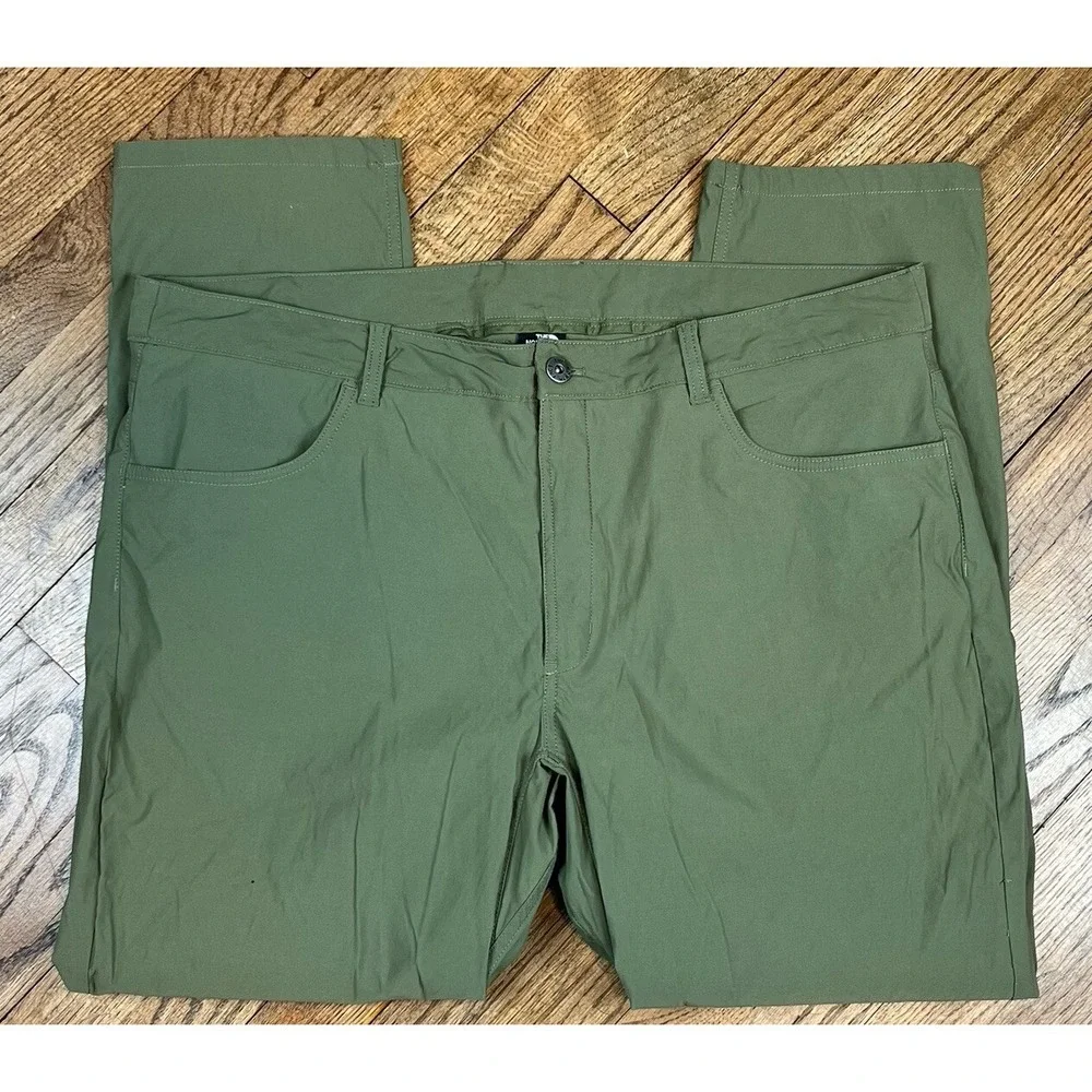 The North Face Hiking Pants Green Campfire Outdoors Nylon Men's Size‎ 42x30